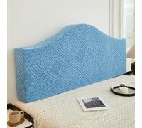 Generico Coperchio Testiera Elastico in Jacquard, Resistente ai Graffi Adatto a testiere piatte e curve, Protettore Decorativo per Camera da Letto Blu girasole 78.7in/200cm