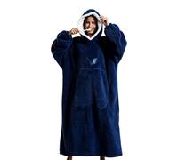 Generico Coperta A Cappuccio Pullover in Pile Caldo con Tasca | Coperta Indossabile con Cappuccio Per Campeggio, Passeggiate Col Cane, Riunioni Di Famiglia, Guardare La TV E Pisolini