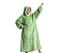 Generico Coperta con Cappuccio Oversize Pullover in Pile Caldo con Tasca