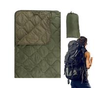 Genérico Coperta da campeggio pieghevole da campeggio - Coperta da viaggio all'aperto a prova di, coperta per zaino in spalla, leggera e calda per campeggio, stadio, spiaggia, aereo