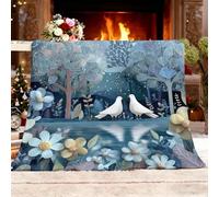 Generico Coperta di lana leggera Antistatica XL 150x200cm Animali E Fiori Fantastici Coperta in flanella Super Morbida Azzurro per letto Divano Ufficio Ginocchiera letto Auto Campeggio Spiaggia