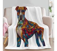 Generico Coperta In Pile Di Flanella 130 x 150 cm, Crema Campeggio Coperta Stampata Con Delicato Animale Bulldog - Super Morbida Pelosa Per Adulti E Bambini