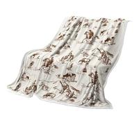 Generico Coperta per a Tema Cowboy | Arredamento Per Cameretta Stile Cowboy Western,Tessitura Rustica Morbida per Arredamento Vintage - Ideale per Viaggi, Casa, Spiaggia e Picnic