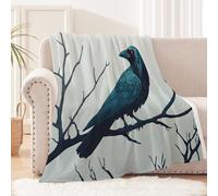 Generico coperta personalizzata150x200 cm Ramo Di Corvo plaid note pin Tessuto Poliestere Leggero per Letto Divano Campeggio Viaggio, Soffice e Confortevole EM2130-3504