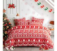 Generico Coperta Pile Giorno di Natale, Morbida e Soffice Coperta in Flanella, Fiocchi di Neve Bianchi Peluche, Calda Coperta Invernale da Cabina per Divano Letto 150x200cm AX40