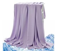 Generico Coperta rinfrescante da viaggio - Coperta comfort per il raffreddamento del ghiaccio,Trapunta rinfrescante traspirante leggera e sottile in fibra di per la casa