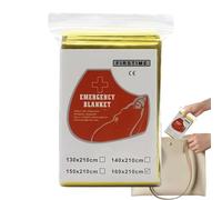 Generico Coperta Termica in Alluminio | Coperta Termica Di Salvataggio | Riflettente Portatile Antivento Per Campeggio Tornado Disastro Senzatetto Emergenze
