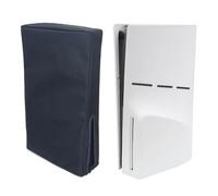 Generico Copertura antipolvere per PS5 slim, custodia protettiva lavabile antigraffio per PS5 slim Disc&Digital Console (Nero verticale)