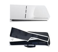 Generico Copertura antipolvere per PS5 slim, custodia protettiva lavabile antigraffio per PS5 slim Disc&Digital Console (Orizzontale nero)
