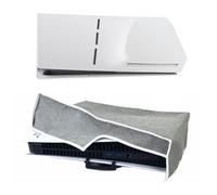 Generico Copertura antipolvere per PS5 slim, custodia protettiva lavabile antigraffio per PS5 slim Disc&Digital Console (Orizzontale grigio)