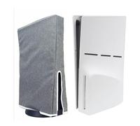 Generico Copertura antipolvere per PS5 slim, custodia protettiva lavabile antigraffio per PS5 slim Disc&Digital Console (Grigio verticale)