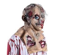 Genérico Copertura del viso della testa zombie: maschera in lattice spaventoso, maschera a testa piena, casco realistico, accessori cosplay novità per adulti, decorazione orribile