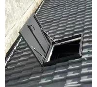 Generico Copertura di Accesso per botola da Tetto in Metallo Resistente alle intemperie - Aste di Supporto idrauliche e Maniglia per Una Facile Ventilazione di soffitte e scantinati - Coperchio per l