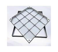 Generico Copertura e Base per Fossa settica in Acciaio Inossidabile Resistente - Telaio di Accesso Durevole da 70x70 cm, Resistente alle intemperie per vialetto/Sentiero - Design Sicuro e duraturo