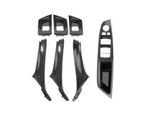 Generico Copertura maniglia Set Di 7 Maniglie Decorative Per Porte Interne Auto Pannello Interno Per Serie 5 F10 F18 523 525 528(RHD black-a)