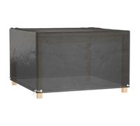 Generico Copertura Mobili da Giardino 8 Occhielli 132x132x80cm Quadrata,Nero,0.88kg,319289