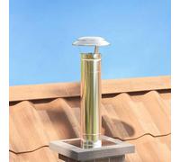 Generico Copertura per Camino Argento 20 x 20 x 18 cm,Accessori caminetti e stufe a legna-42008455