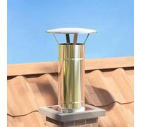 Generico Copertura per Camino Argento 35 x 35 x 20 cm,Accessori caminetti e stufe a legna-42008458