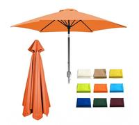 Generico Copertura per Ombrellone da Giardino 6/8 Stecche, Telo di Ricambio Rotondo per Ombrellone da Cortile, 200 230 250 270 300cm, AntiUV 30+, Impermeabile, Nessuno Sbiadimento(Orange,3M/8Ribs)