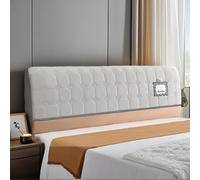 Generico Copertura per Testiera Bed Head Copri Testiera per Letto Matrimoniale/Letto Piccolo Doppio, Copertura Protettiva Anti Polvere Tutto Incluso con Elastico,Grigio,200CM