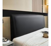 Generico Copertura per testiera del Letto, Impermeabile, in Pelle PU, Elastico, Protezione per testiera Letto King Size e Matrimoniale(Black,King)