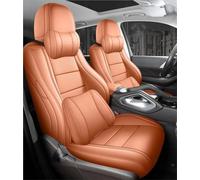 Generico Copertura Sedile Auto per GM per Hummer H2 2003 2004 2005 2006 2007 2008 2009 Set Coprisedili Auto Completamente Foderati in Pelle Personalizzati(Arancia)