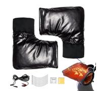 Genérico Coperture Manubrio per Moto Invernali | Mittoni Antivento 12V Manicotti Impermeabili A Temperatura Costante per ATV, per Inverno Moto Ciclismo ATV Bici Elettrica