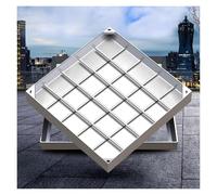 Generico Coperture per Fosse settiche in Acciaio Inossidabile Personalizzabili da 12 a 42 Pollici, Copertura e Telaio per tombini Invisibili e Resistenti per vialetti, marciapiedi, Giardini, Cortili