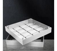 Generico Coperture per Fosse settiche Invisibili Personalizzabili e Telaio per tombini, Coperchio Piatto Universale da 18x18x3 Pollici per vialetti e marciapiedi, Design Incorporato Durevole per Un f