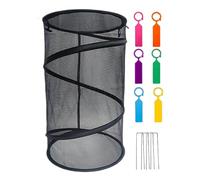 Generico Coperture per Piante da Animali - Protettore Giardino a Rete Riusabile con 4 e 6 Etichette | Rotondo Pieghevole per Stagione, Ortaggi, Frutta e Fiori