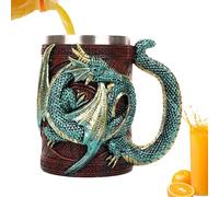 Generico Coppa Da Birra Drago, Mug 3D Con Design Di Drago, Boccale Originale in Acciaio da 568ml per Tè, Caffè, Feste e Decorazioni Gotiche