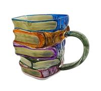 Generico Coppa di libri dipinti di notizie - 11x8,6x8 cm di tazza di caffè, tazza di libro dipinto | Libreria decorazione unica per i bookworm at Home Gift Idea Tea Coffee Fans