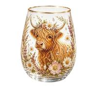 Generico Coppa In Di - Bicchieri Da Vino A Tema Animale, | Bicchiere Per Bovini Delle Highland Per Acqua, Caffè, Tè, Succhi Di Latte, Bevande Calde E Fredde, Dormitorio Per L'home Office