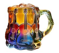 Generico Coppa per il caffè con design d'arte 3D - Coppa di musica artistica per musicisti e amanti della musicas | Harz & Glass Cup | Regalo per i chitarristi | Collezionista per i fan della musica