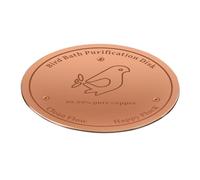 Generico Copper Bird Bath Disc Cleaner, Triple Point Support Water Plate, Anti Algae Copper Cleaning Disc for Outdoor Birdbath Maintenance, Durable Garden Pond Accessory, Patio Yard Lawn Water