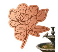 Generico Copper Bird Bath Plate, Triple Point Support Disk, Reinforced Water Dish Base with Stable Design Feature, Garden Kit, Copper Disk with Reliable Build, Home Use for Terrace Patio Fountain