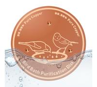 Generico Copper Bird Bath Purification Disk - Triple Point Support Universal Fit Reinforced | Copper Plate Bird Bath | for Patio Courtyard Terrace Lawn Park, Standard Birdbath Bowls Fountains
