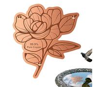 Generico Copper Disk Bird Bath Plate - Triple Point Support Reinforced Base for Water Dish Stability | Universal Fit Copper Tray Insert, Garden Patio Courtyard Lawn Fountain Bird Bath Accessory