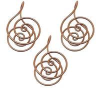 Generico Copper Palm Ring Reiki Spiral Hand Rings, Handmade Copper Energy Spiral Hand Rings with Crystal Gem, for Meditation, Manifestation, Breathwork & Energy Alignment (Gold)