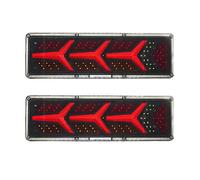 Generico Coppia 24V LED Fanale Posteriore Sinistro e Destro IP67 Luci Posteriori Indicatori di Direzione Effetto Neon Per Rimorchio Camion Bus Camper Caravan RV Trattore