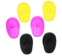 Generico Coppia Copriorecchie in Silicone Per Dei Chioma Protezioni Per Orecchie Riutilizzabili Impermeabili e Comfortevoli Set 3 Pezzi (Viola Giallo) Per Parrucchieri e Trattamenti
