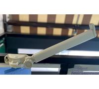 Generico Coppia di braccetti 50 cm in Alluminio per Tende da Sole a Caduta Regolabili a 180° e richiudibili, terminale con occhiolo (Modello Roma) (Avorio RAL 1013)