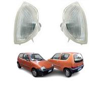 Generico Coppia Fanali Anteriori Destro e Sinistro Bianco Con Porta Lampada Per Seicento Dal 2000 Al 2010 Codici Originali 46769166-46769168 Kit Destro + Sinistro