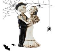 Generico Coppia gotica statue - Scultura romantica Save Love, unica decorazione in resina per casa, ufficio, matrimonio gotico, regalo originale per amanti Goth o fan di Halloween