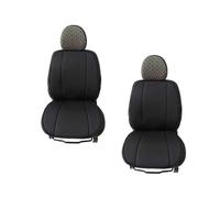 Generico Coppia Schienali Imbottiti per Sedili Auto, Colore Nero, con Poggiatesta in Paglia