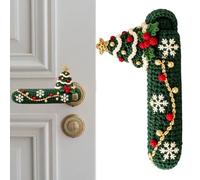 Generico Copri Pomelli Natalizi Manicotti Morbidi In Maglia Lavabili E | Coprimaniglie E Copripomelli Natalizi Da Porta Per Casa Ufficio Bagno Cucina Aula Hotel Baita Verde