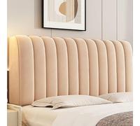 Generico Copri testiera completo con protezione a 360° Tessuto rinfrescante, cuciture resistenti, Copri testiera matrimoniale for un arredamento moderno della camera da letto(Brown,120cm)