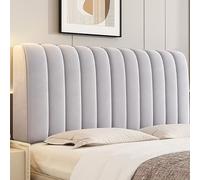 Generico Copri testiera completo con protezione a 360° Tessuto rinfrescante, cuciture resistenti, Copri testiera matrimoniale for un arredamento moderno della camera da letto(Gray,180cm)