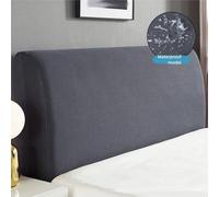 Generico Copri Testiera Elasticizzata - Copri Testiera Antipolvere Elastico For La Decorazione Della Camera Da Letto, Comodo Supporto For La Lettura, Tessuto In Poliestere Resistente(Gray,220cm)