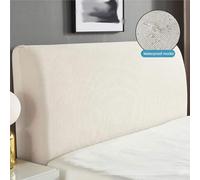 Generico Copri Testiera Elasticizzata - Copri Testiera Antipolvere Elastico For La Decorazione Della Camera Da Letto, Comodo Supporto For La Lettura, Tessuto In Poliestere Resistente(Beige,200cm)